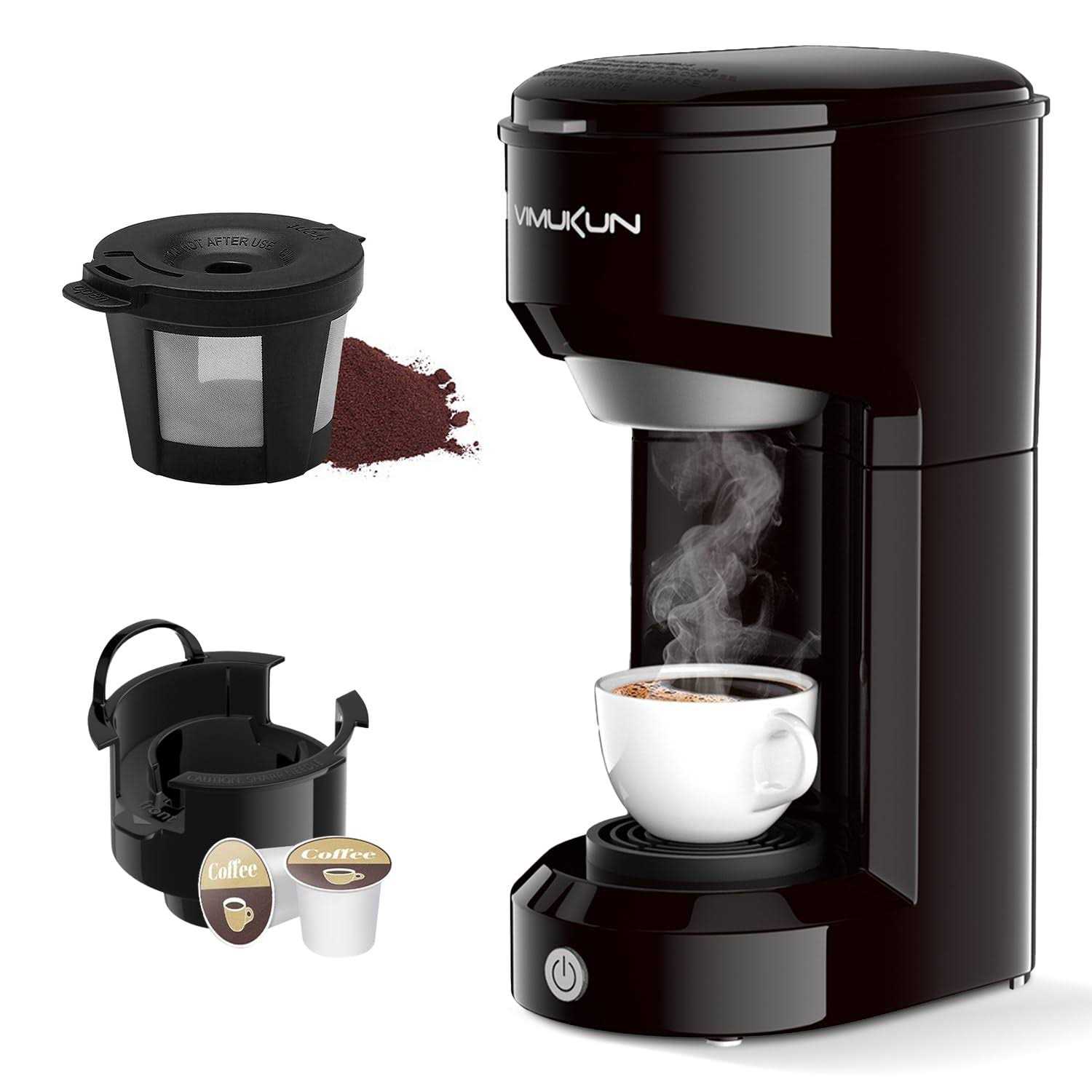 Vimukun Single Serve Coffee Maker Coffee Brewer Compatible with K-Cup Single Cup Capsule with 6 to 14oz Reservoir