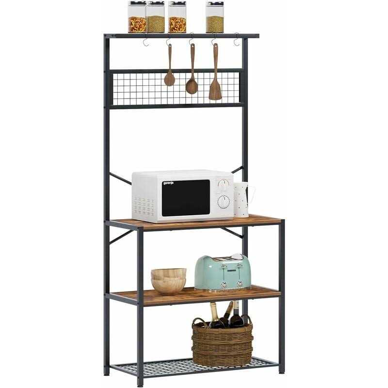 Soges Kitchen Bakers Racks Kitchen Baker Storage Shelf Rack 3-Tier for Kitchen Standing Racks