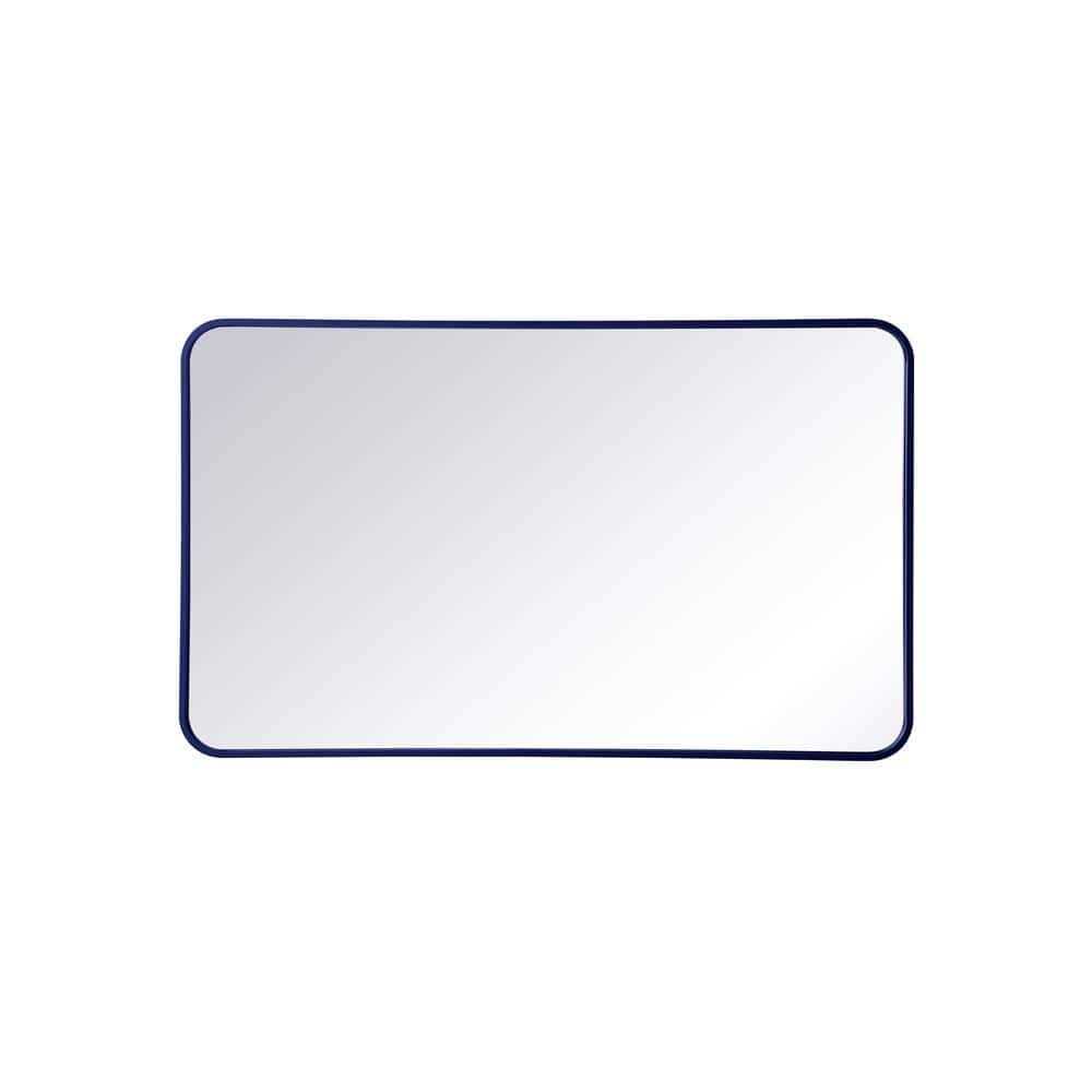 Timeless Home H x Modern Soft Corner Rectangular Wall Mirror