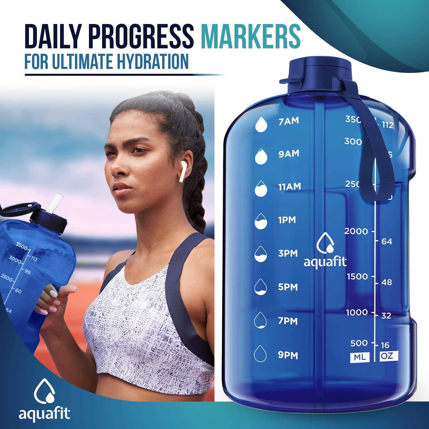 Aquafit Water Bottle With Straw Water Bottle
