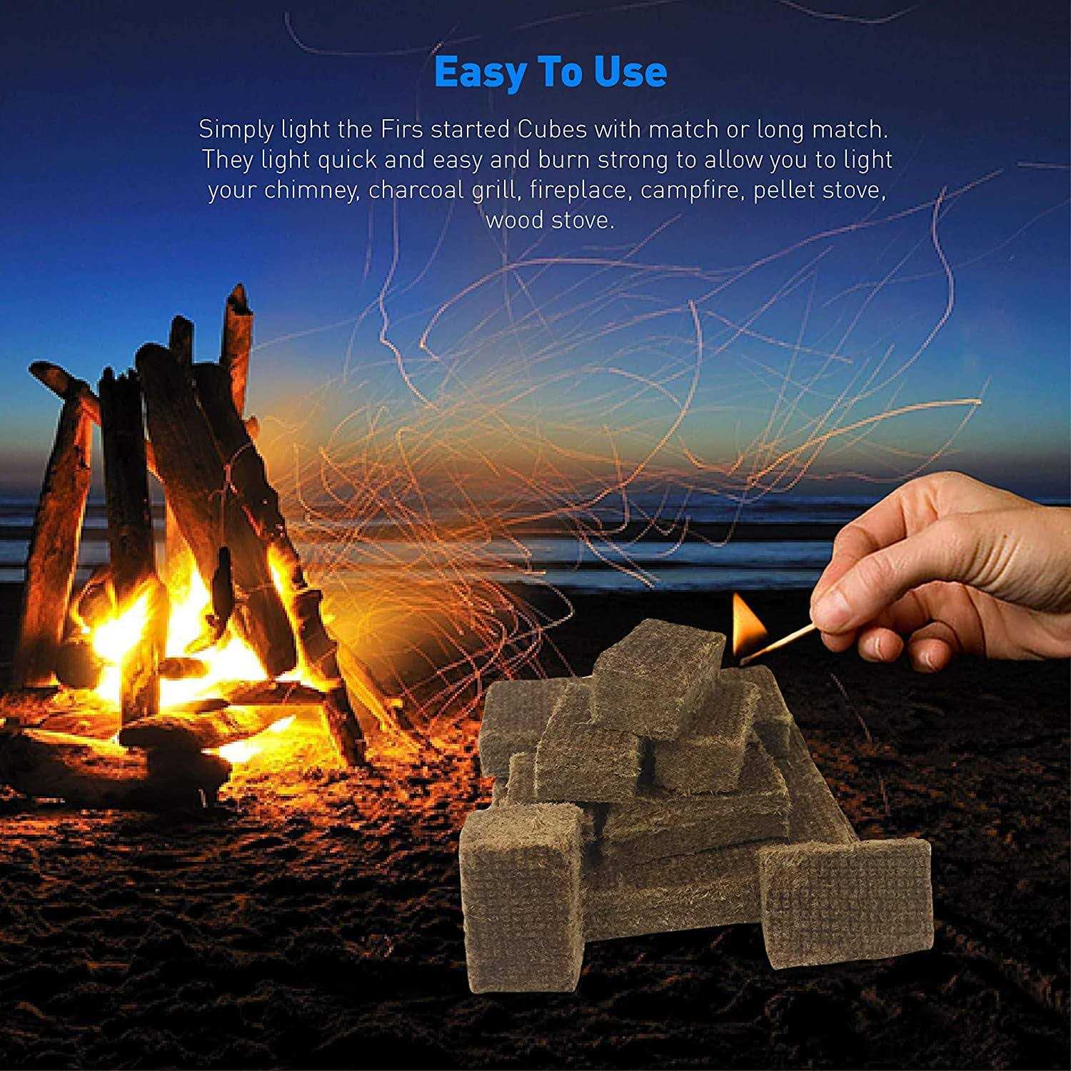 Easygo Product Eco Cubes Fire Starter Squares Great Lighter for Chimney