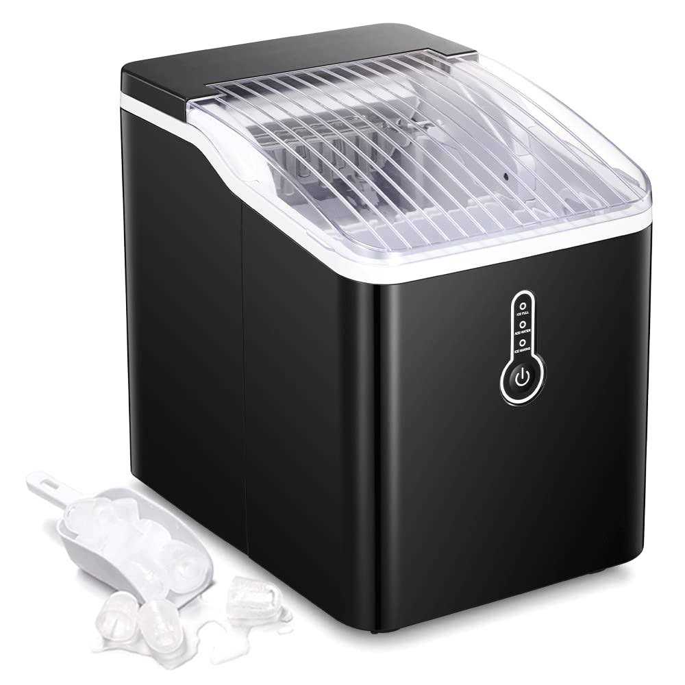 Joy Pebble Ice Maker Countertop Efficient Ice Maker Machine 26Lbs/24Hrs 9 Cubes Ready in 8 Mins