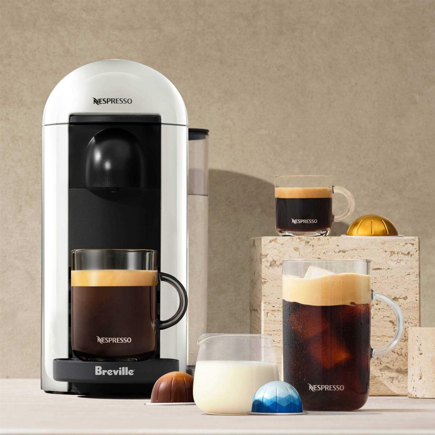 Nespresso VertuoPlus Single-Serve Coffee Maker and Espresso Machine by Breville