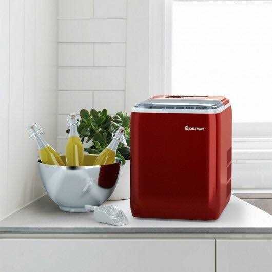 Costway Portable Countertop Ice Maker Machine 44Lbs/24H Self-Clean
