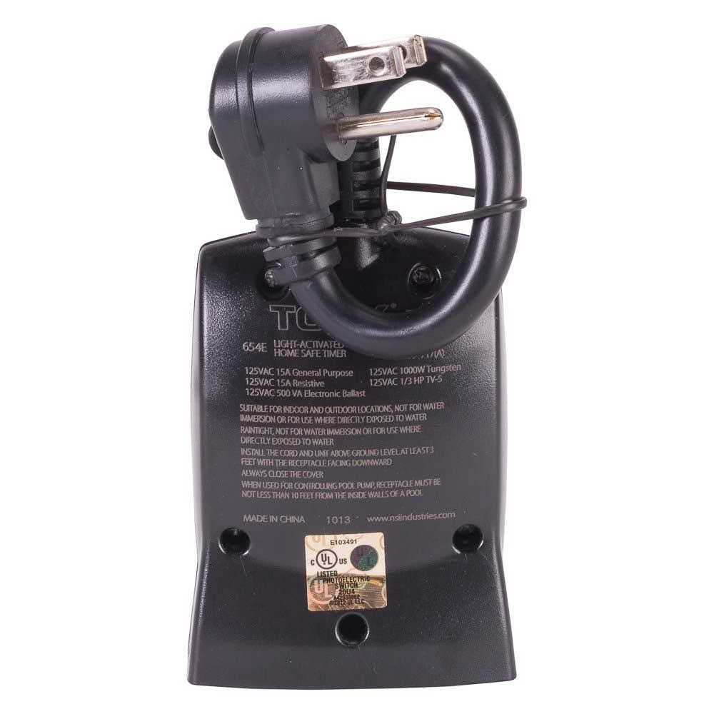 Tork 654e Two Outlets Photocell Controlled Digital Outdoor Timer