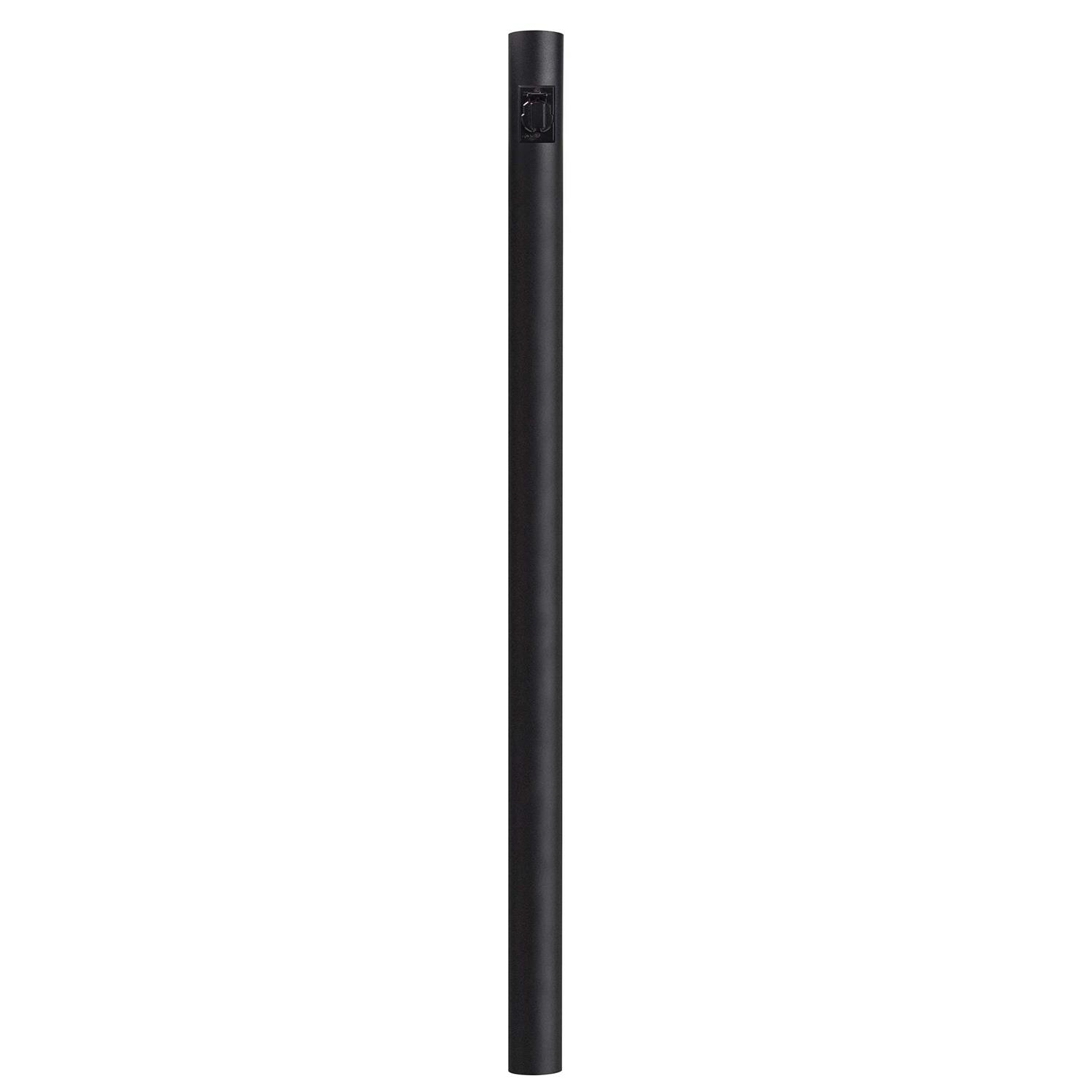 Solus 8 ft Outdoor Direct Burial Lamp Post with Convenience Outlet Fits 3 in. Post Top