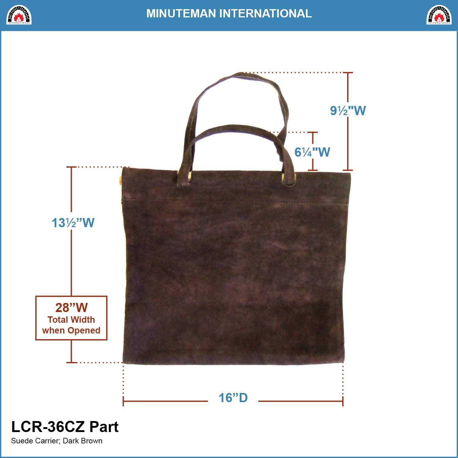 Minuteman Arts and Craft Log Holder with Suede Carrier