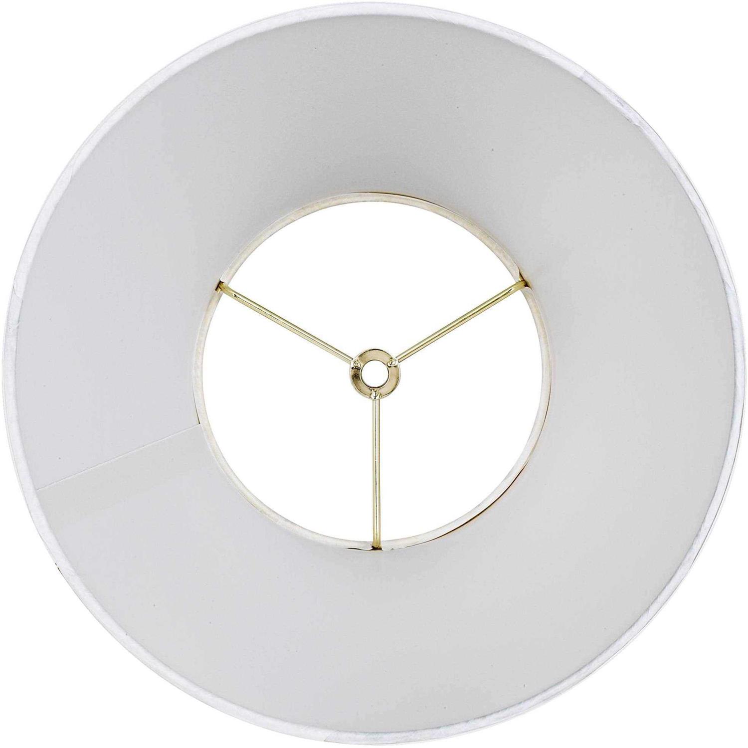 Springcrest Set of 2 Empire Lamp Shades Off-White Small 6 Top x 11 Bottom x 8.5 Slant Spider Replacement Harp and Finial Fitting 978G3