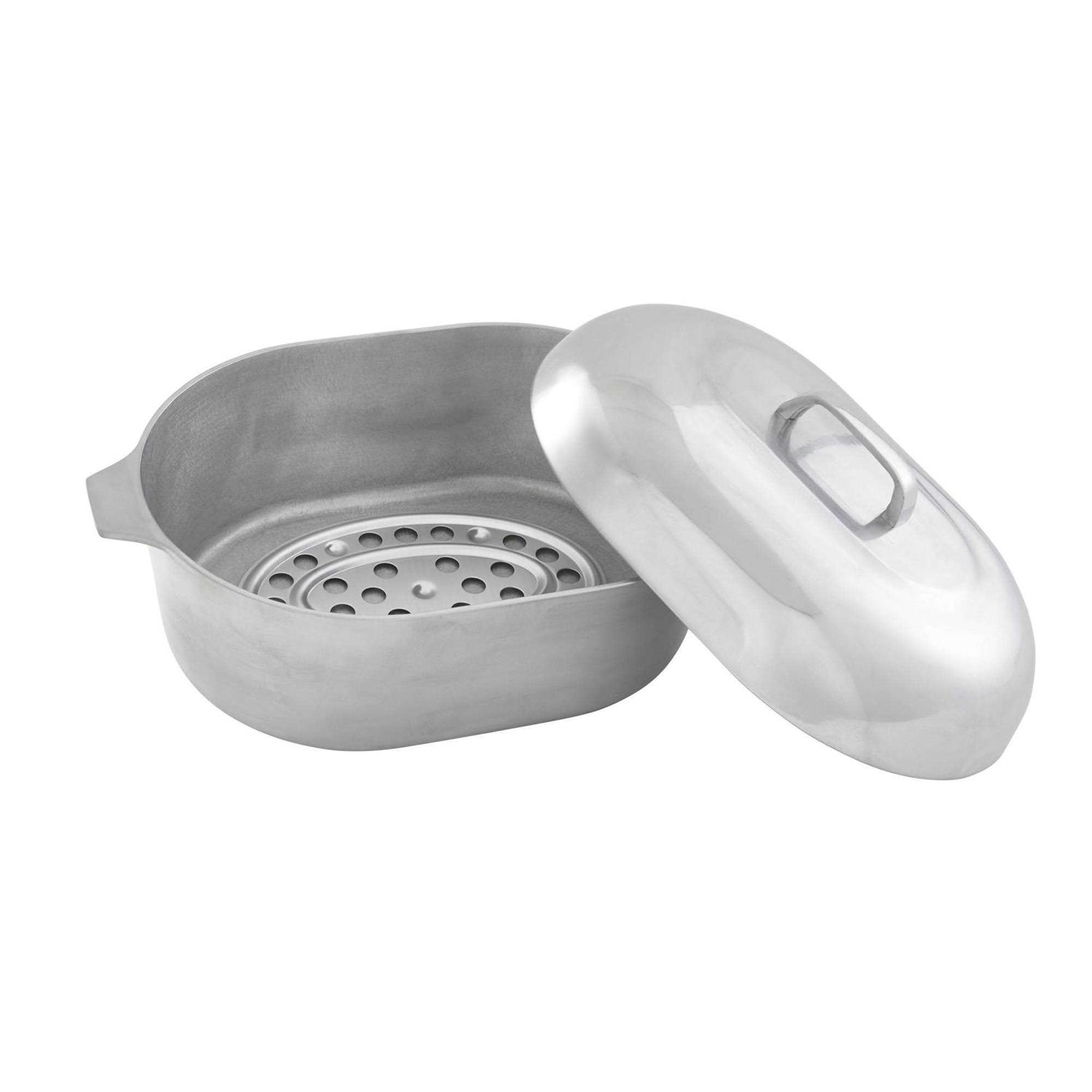 Imusa USA Heavy Duty Cajun Oval Cast Aluminum Roaster