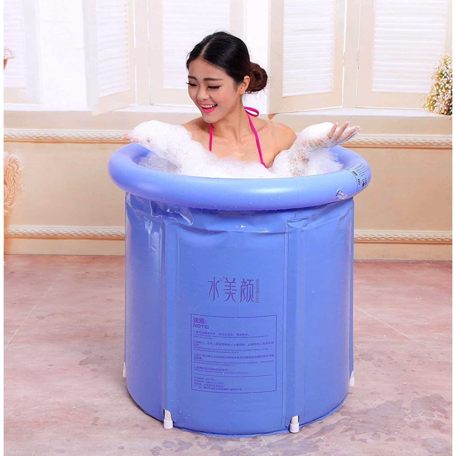 G Ganen Unisex Portable Foldable 3 Layer Pvc Spa Bathtub