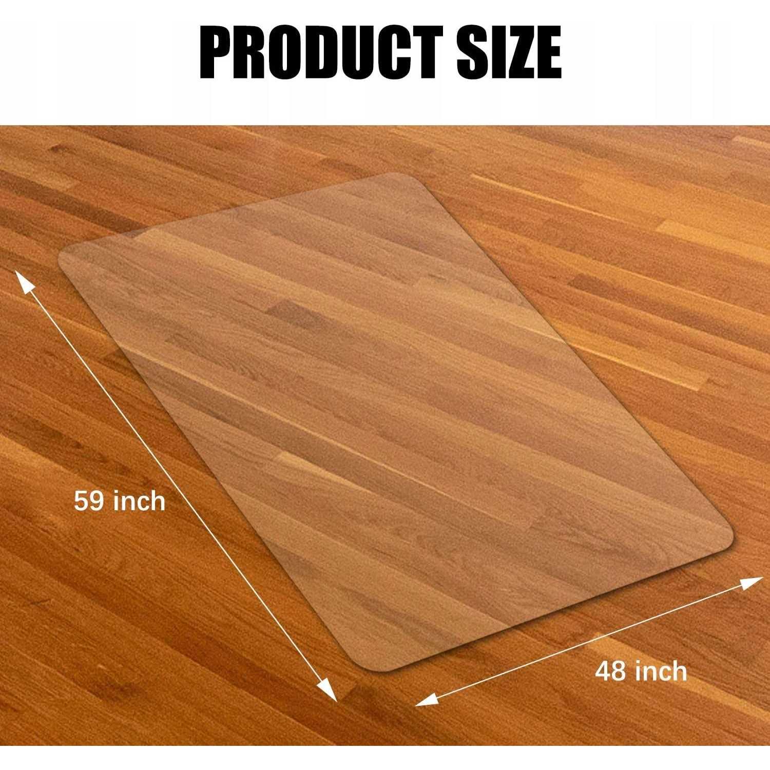 Kuyal Clear Chair Mat Hard Transparent Floor Mat Office & Home