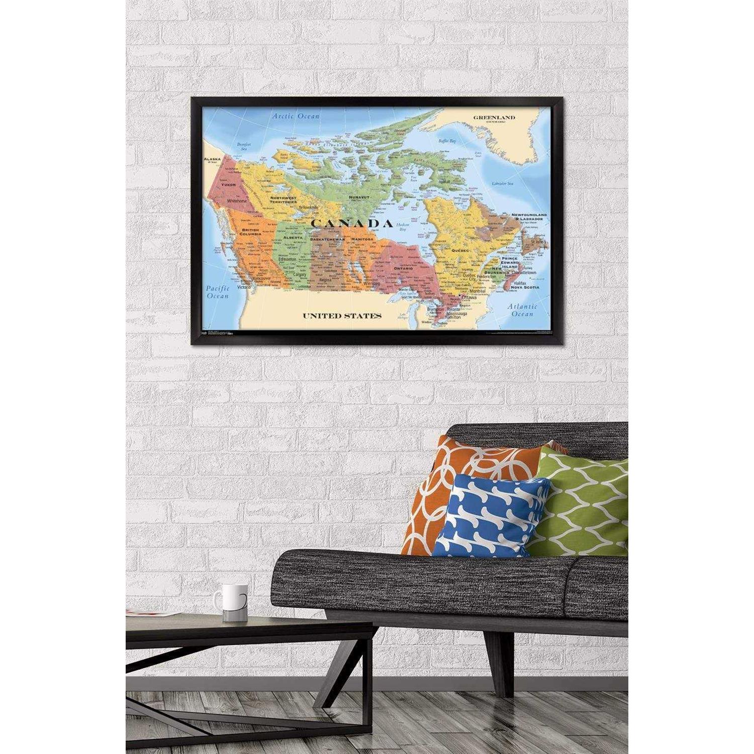 Trends International Map Canada Poster