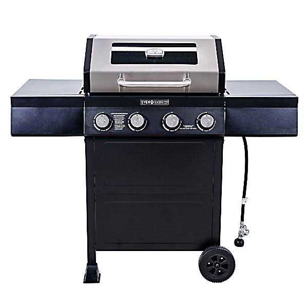 Even Embers 4-Burner Gas Grill with Glass Window GAS3400AS