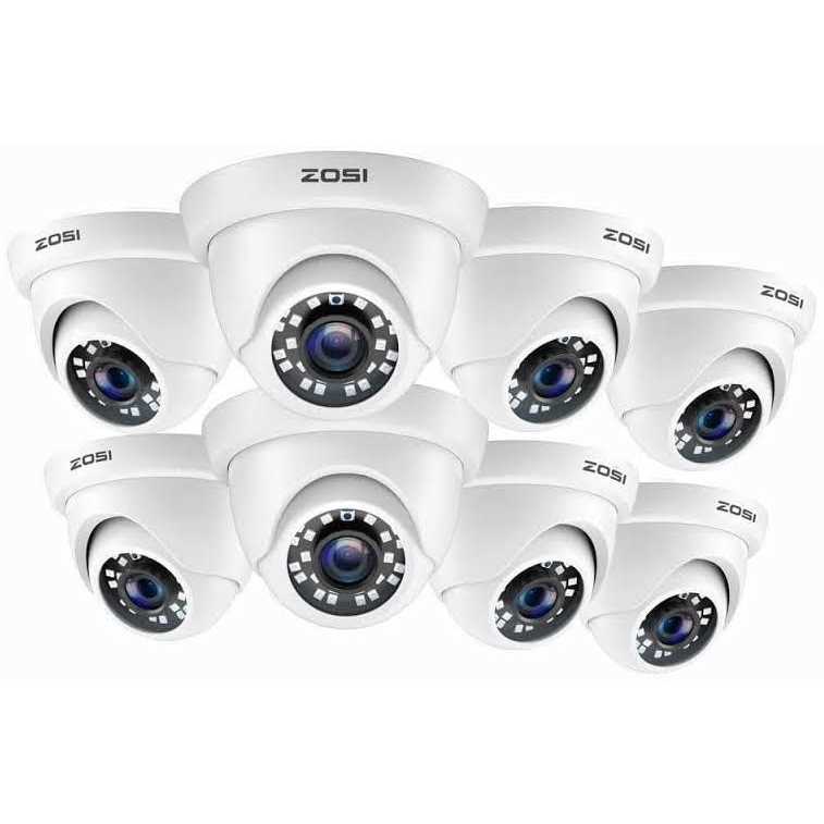 ZOSI 8-Channel 1080p 1TB Hard Drive DVR Security Camera System with 8-Wired Dome Cameras