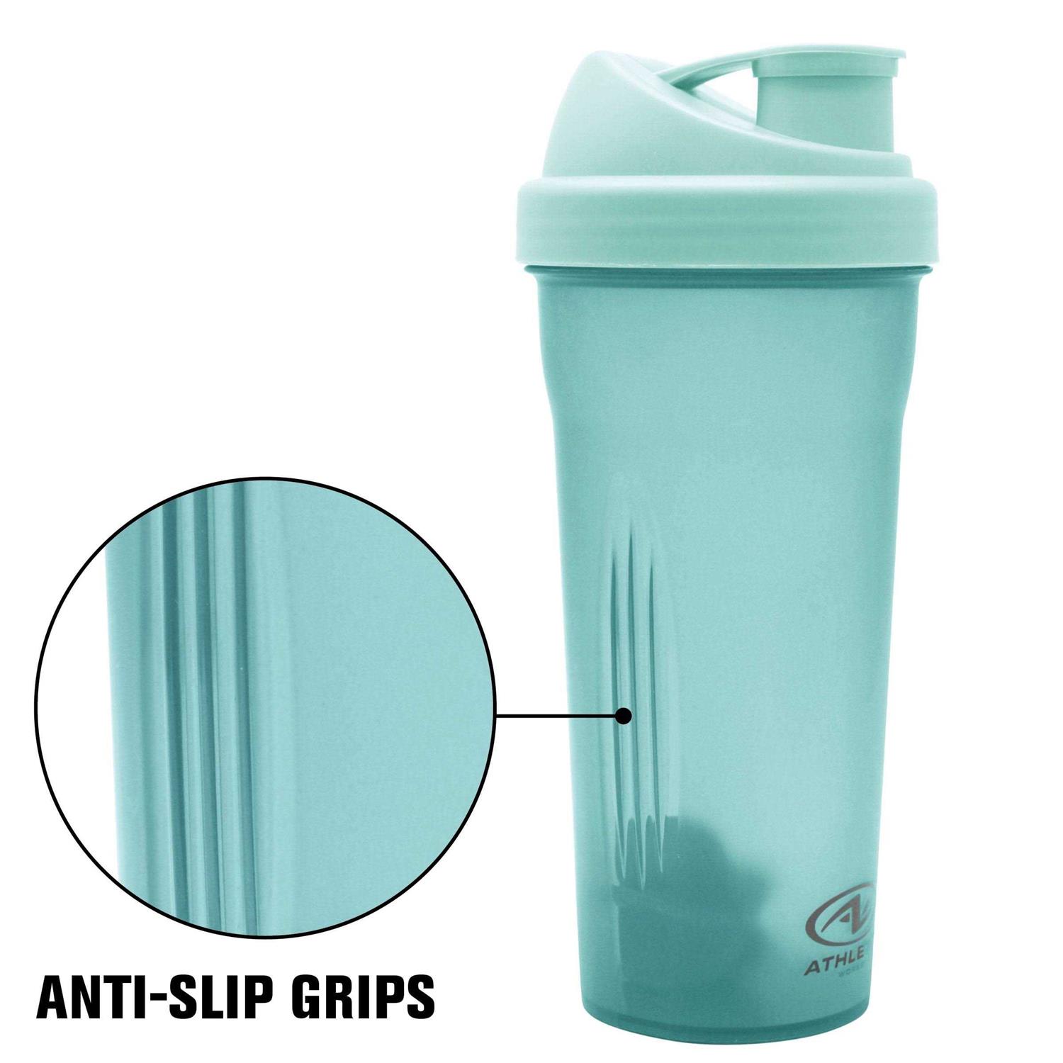 Athletic Works 24oz Protein Drink Shaker Bottle W/Mixing Ball