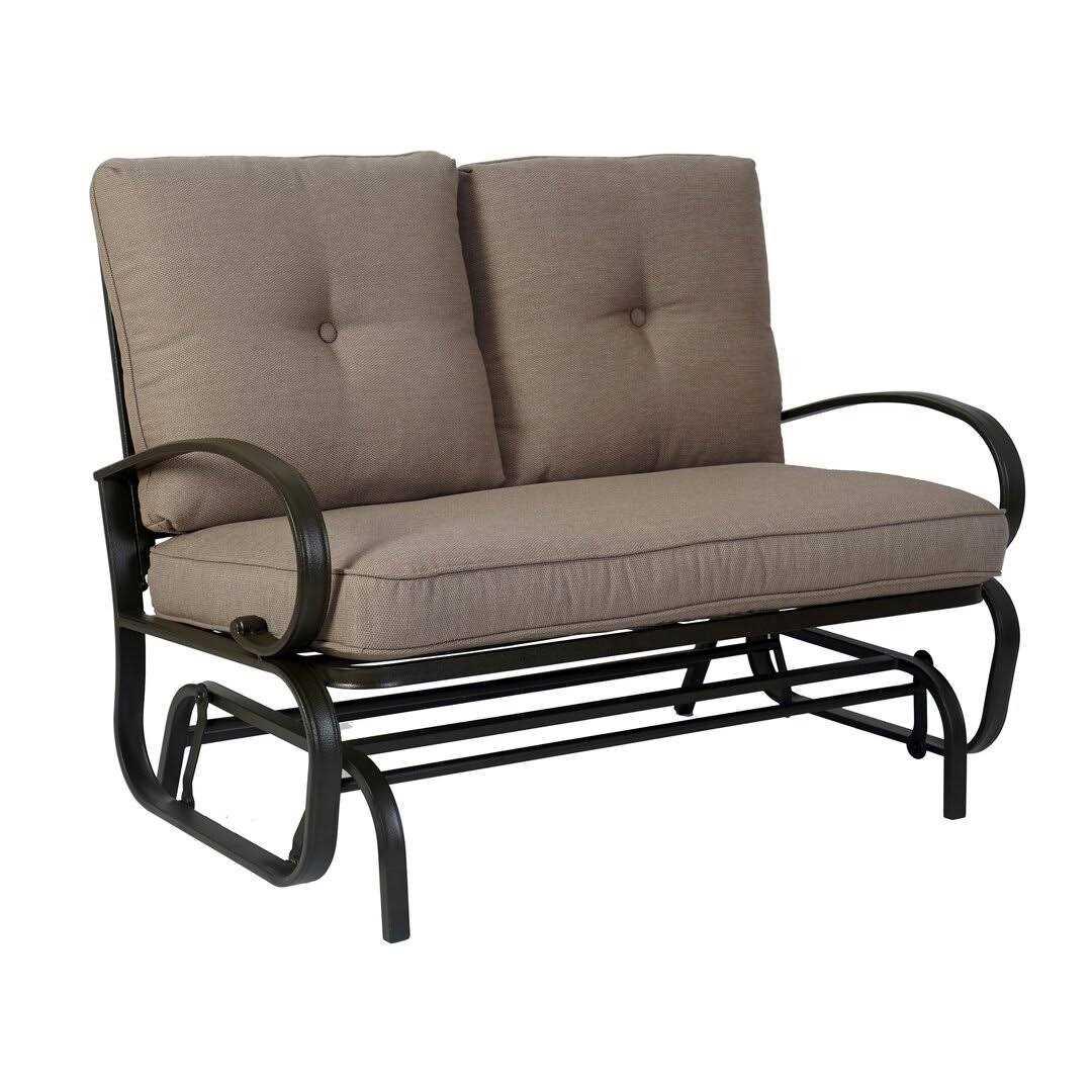 Winston Porter Charlton Home Kimberly Rocking Glider Bench with Cushions