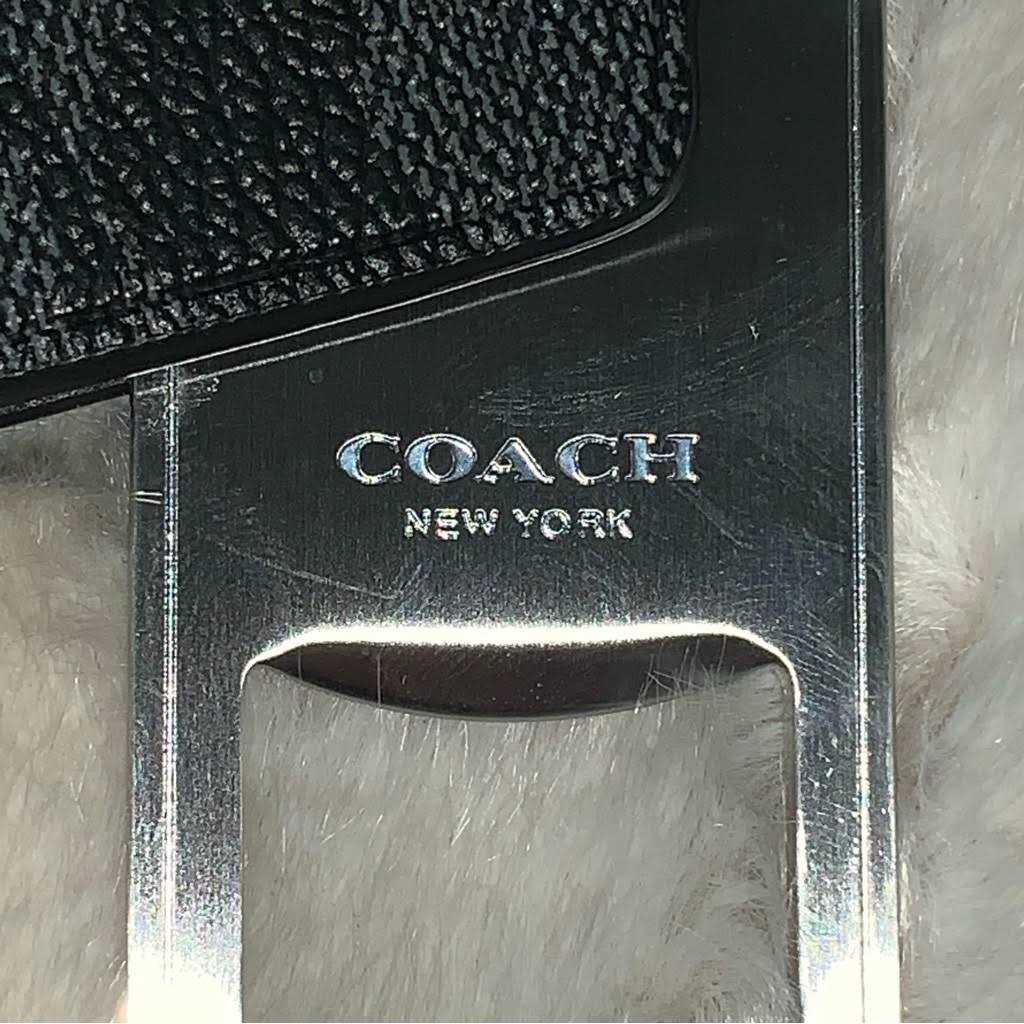 Coach Outlet Bottle Opener Key Fob In Signature Canvas