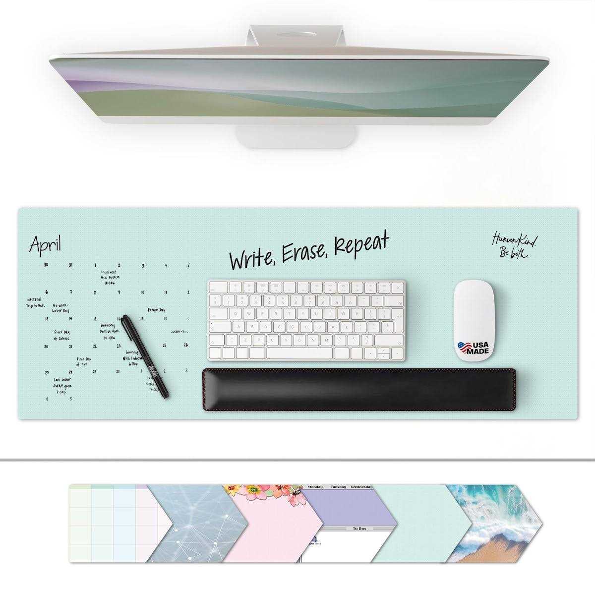 Large Dry-Erase Desk Mat Planner