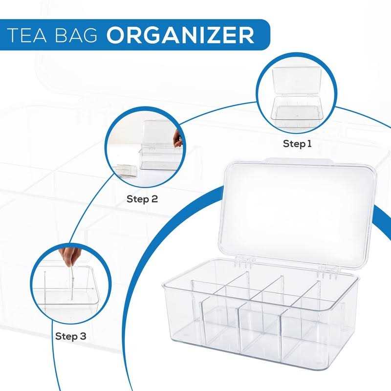 Utopia Home 3 Pack Tea Bag Organizer Stackable Tea Bag Storage Organizer
