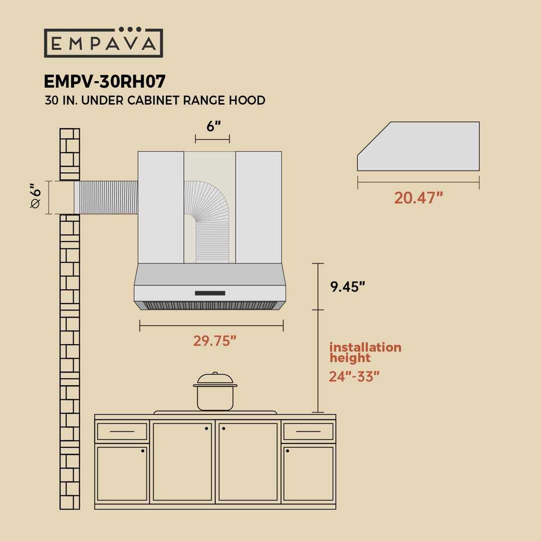 Empava 30 in. 400 CFM Ductless Kitchen Under Cabinet Range Hood EMP-30RH07
