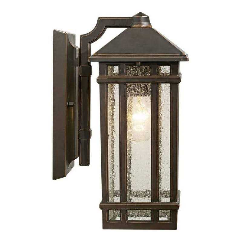 Kathy Ireland J du J Sierra Craftsman 10×22 High Bronze Outdoor Wall Light