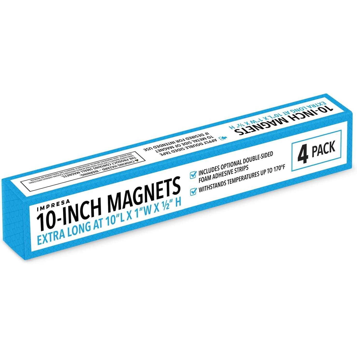 Impresa Extra Long Magnets with Optional Adhesive Back for Fireplace Blocker Blanket Fireplace Insulation