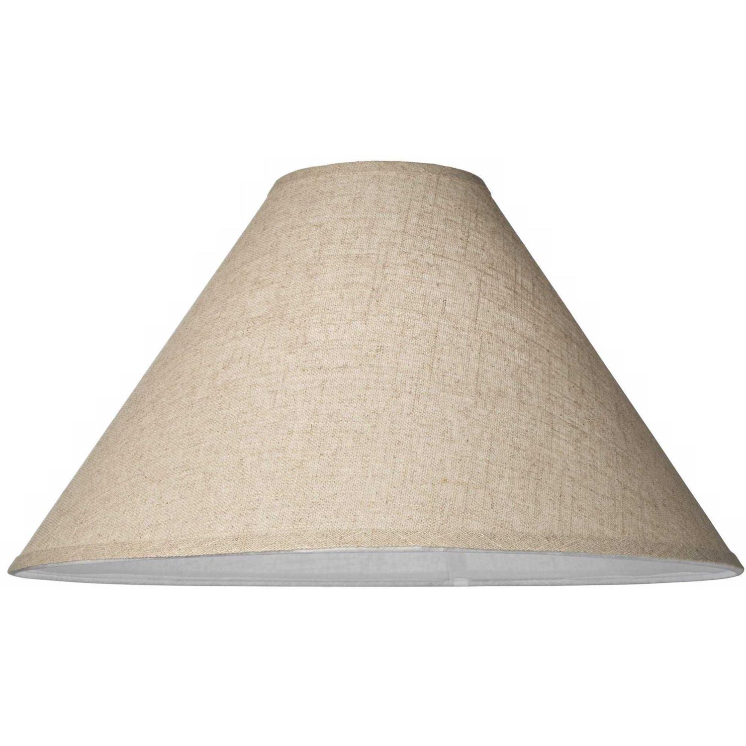 Springcrest Empire Lamp Shade Fine Burlap Large 6 Top x 21 Bottom x 13.5 High Spider Fitting with Replacement Harp and Finial