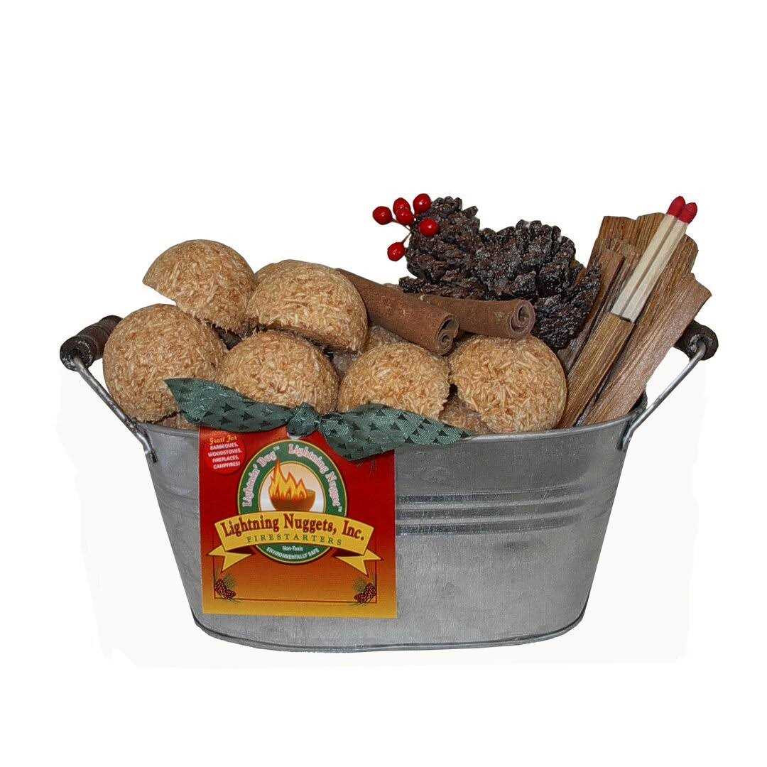 Plow & Hearth Fire Starter Gift Set in Wooden Crate
