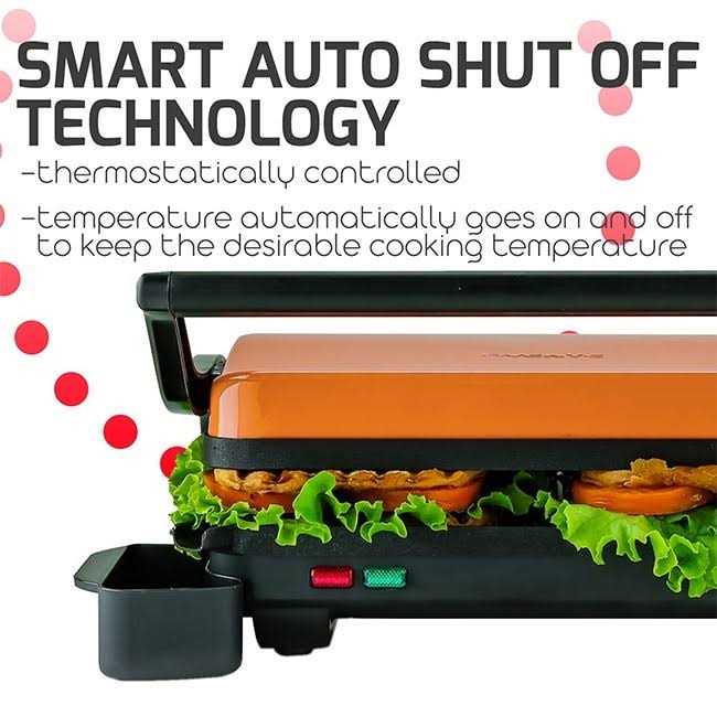 Ovente Electric Panini Press Grill