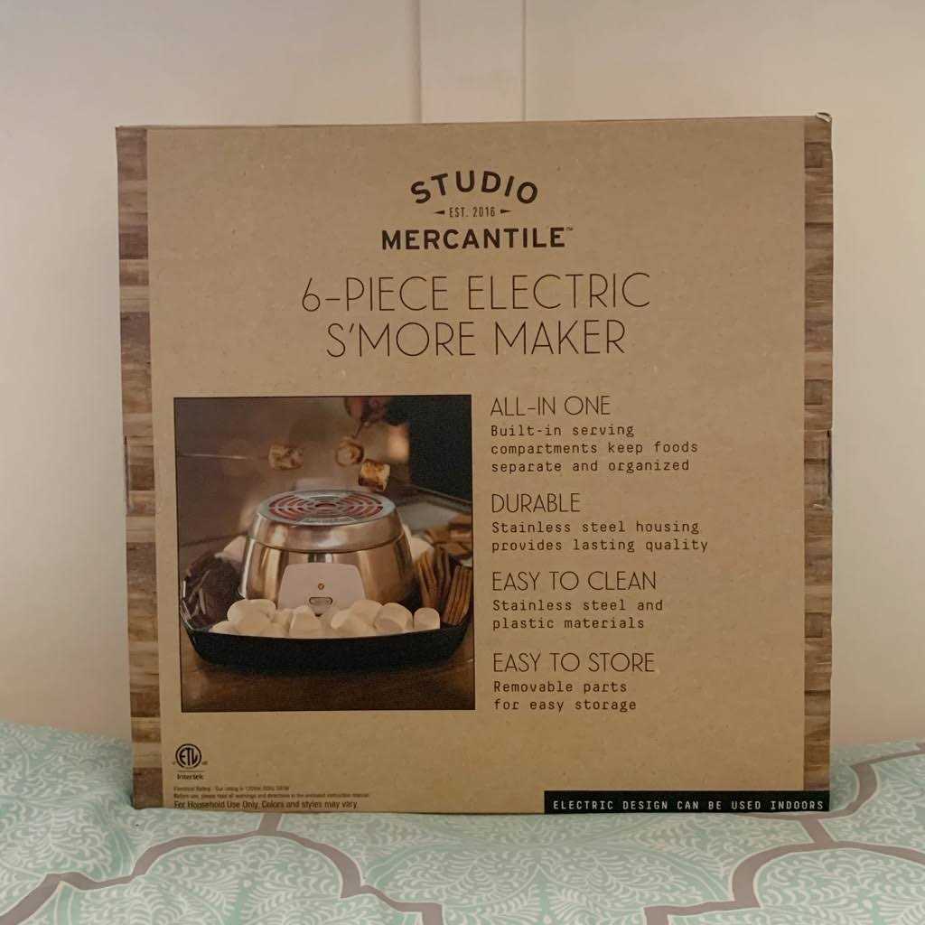 Studio Mercantile Electric Tabletop Smores Maker for Indoors Set