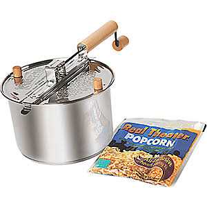 Wabash Valley Farms Stainless Steel Whirley-Pop Popcorn Popper