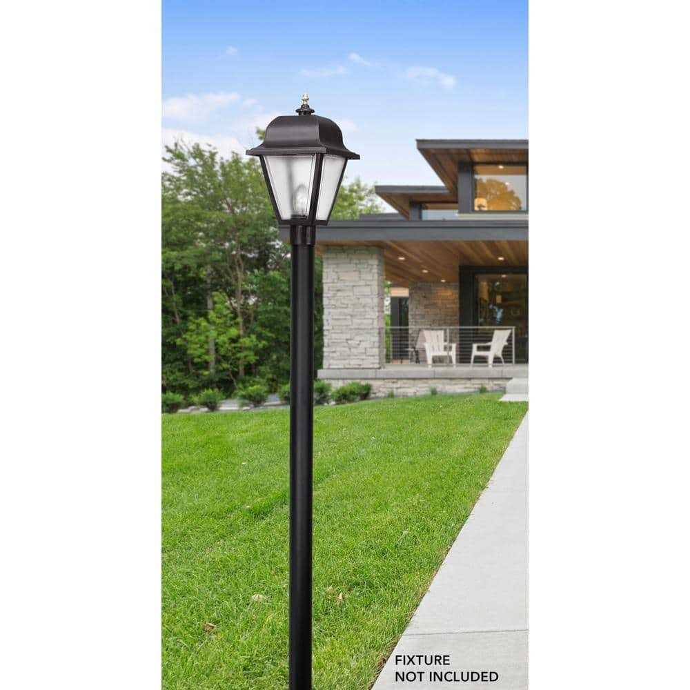 Solus Outdoor Direct Burial Aluminum Lamp Post Fits Most Standard 3 in. Post Top Fixtures Includes Inlet Hole