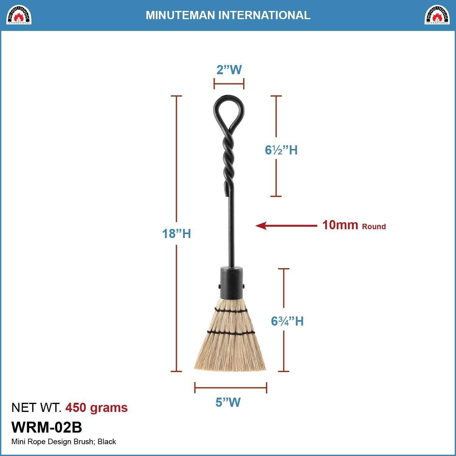 Minuteman International Mini Rope Design Fireplace Brush
