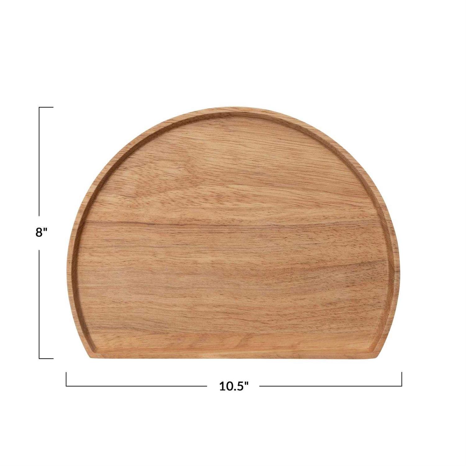 11 Natural Modern Wood Semi Circle Tray By Hello Honey