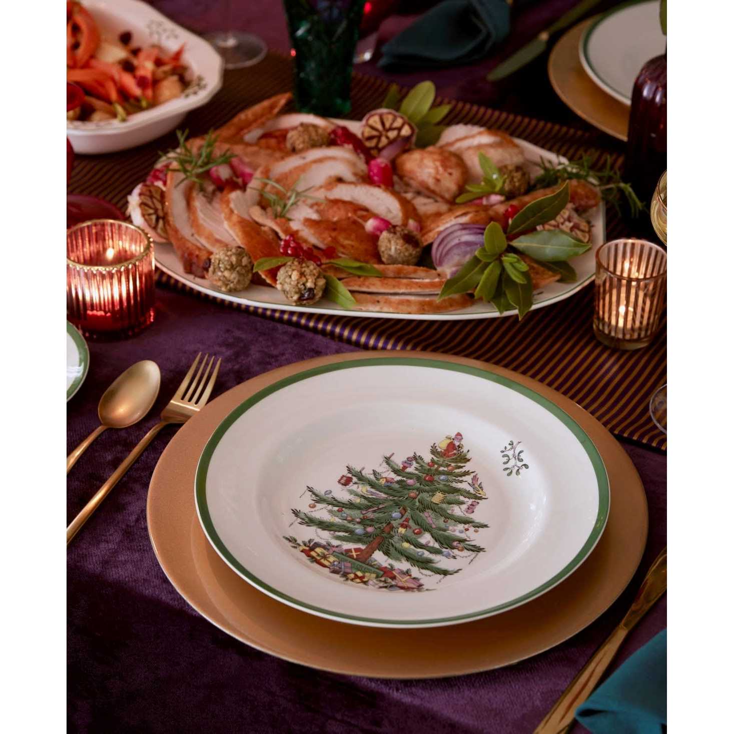 Spode Christmas Tree 12-Piece Dinnerware Set