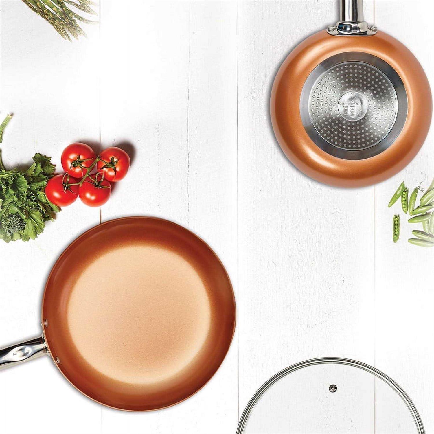 Copper Chef Round Fry Pan with Glass Lid