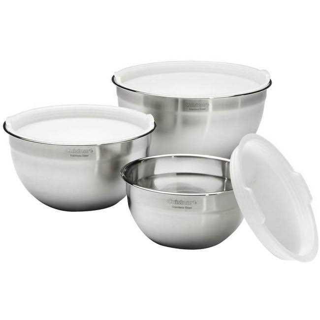 Cuisinart Stainless Steel Mixing Bowls with Lids