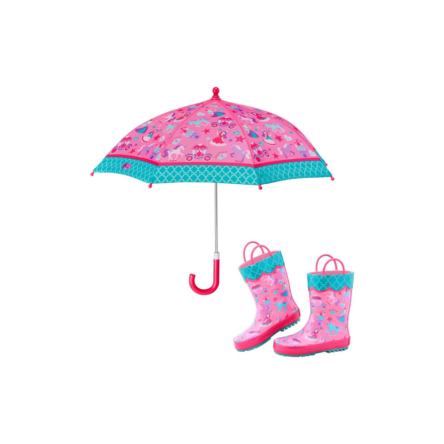 Stephen Joseph Print Rain Boots & Umbrella Set