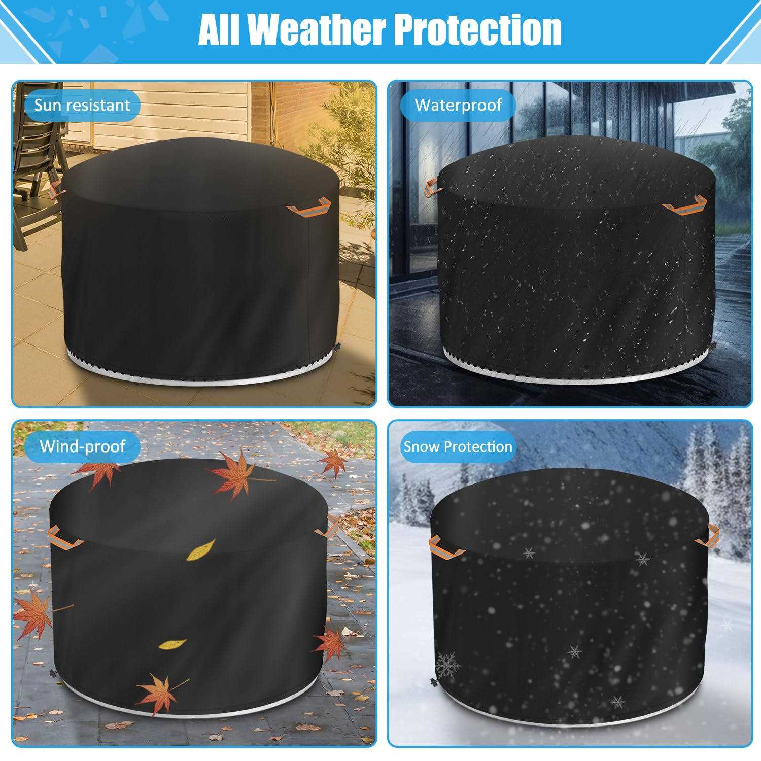 Fire Pit Cover for Solo Stove Cover Yukon 27 Inch Waterproof Heavy Protective Cover for Solo Stove Accessories