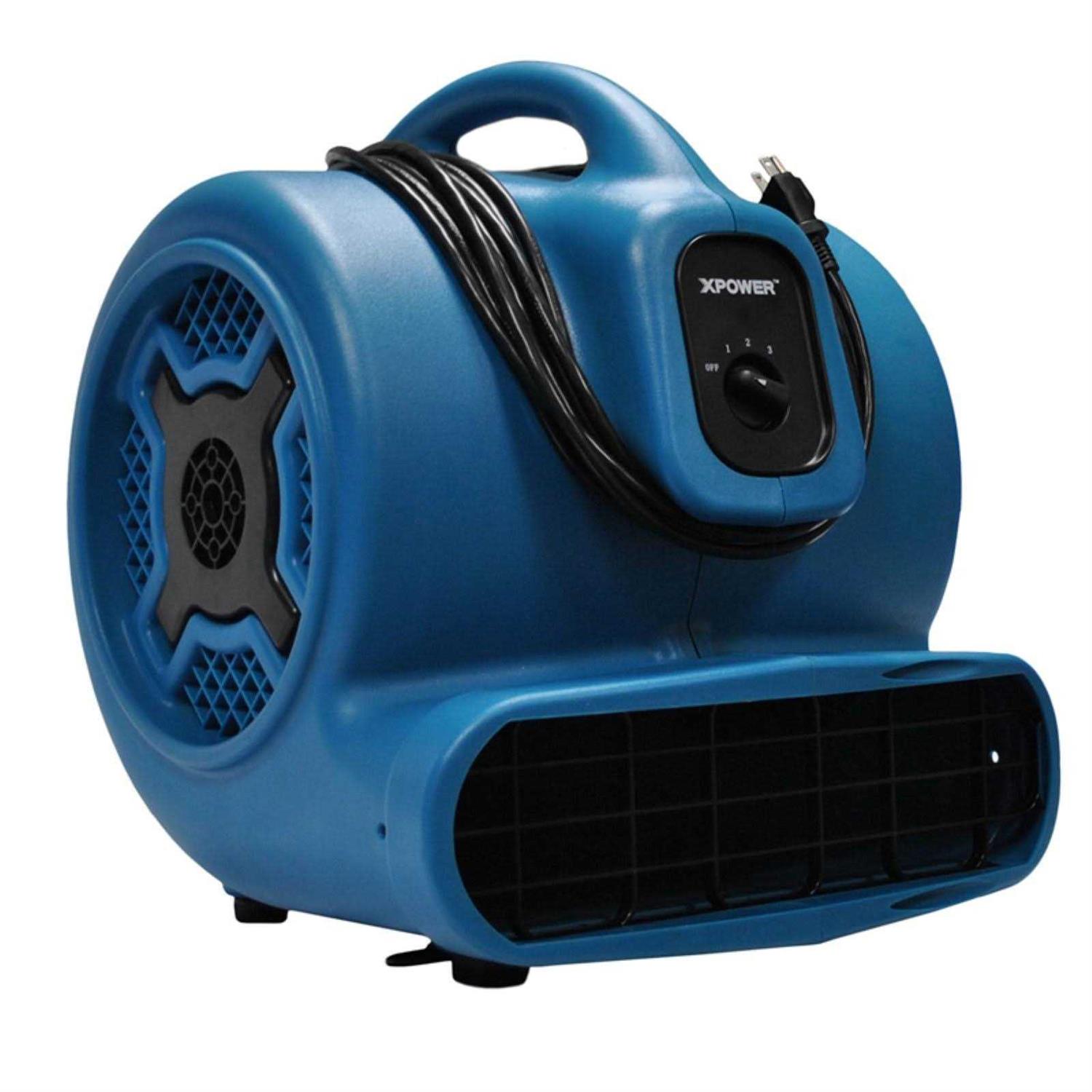 XPOWER Air Mover with Telescopic Handle and Wheels