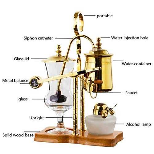 Diguo Belgian/Belgium Luxury Royal Family Balance Syphon Coffee Maker Elegant Retro-Style Design