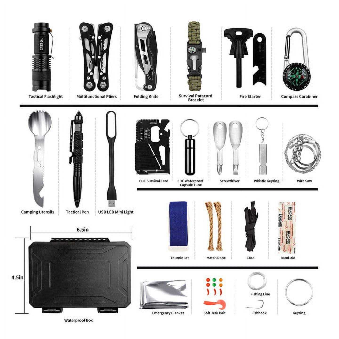 Antarctica Emergency Survival Gear Kits 60 in 1 Outdoor Gear Tools Box Kit Set