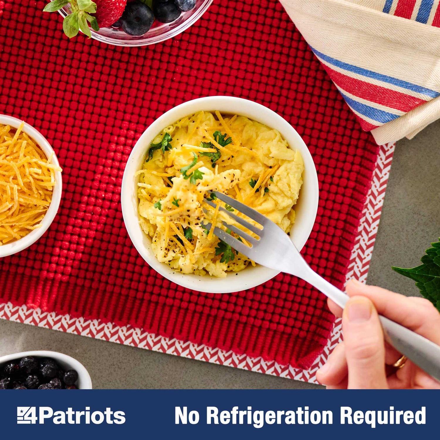 4patriots Scrambled Eggs, Freeze-Dried Powdered Eggs, For Survival, Emergency Preparedness, Camping And Backpacking