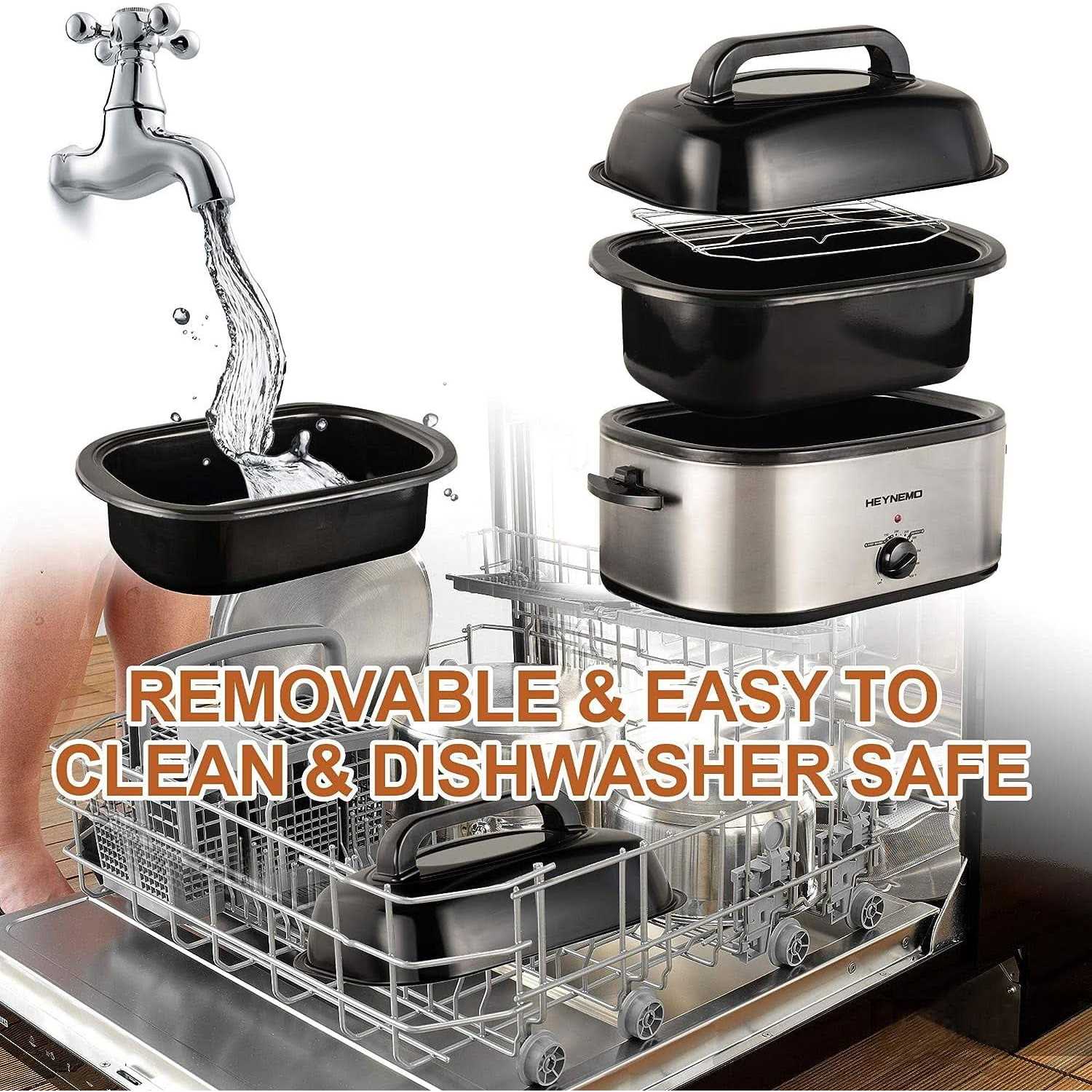 Superjoe YD002SL-24-SJ Turkey Roaster 24 Quart Electric Roaster Oven