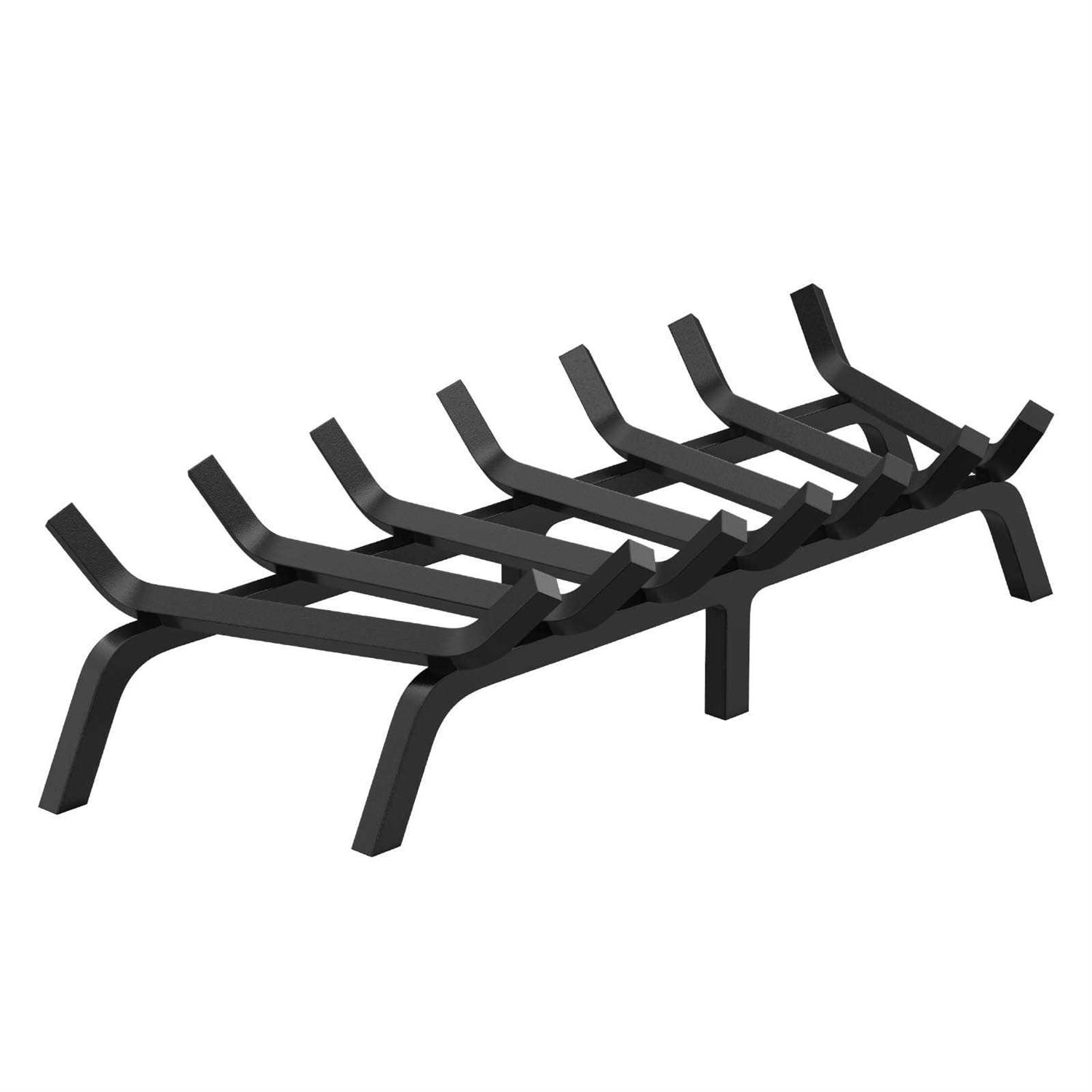 VEVOR Fireplace Log Grate Heavy-Duty Fireplace Grate Solid Powder-coated Steel Bars Log Firewood Burning Rack Holder