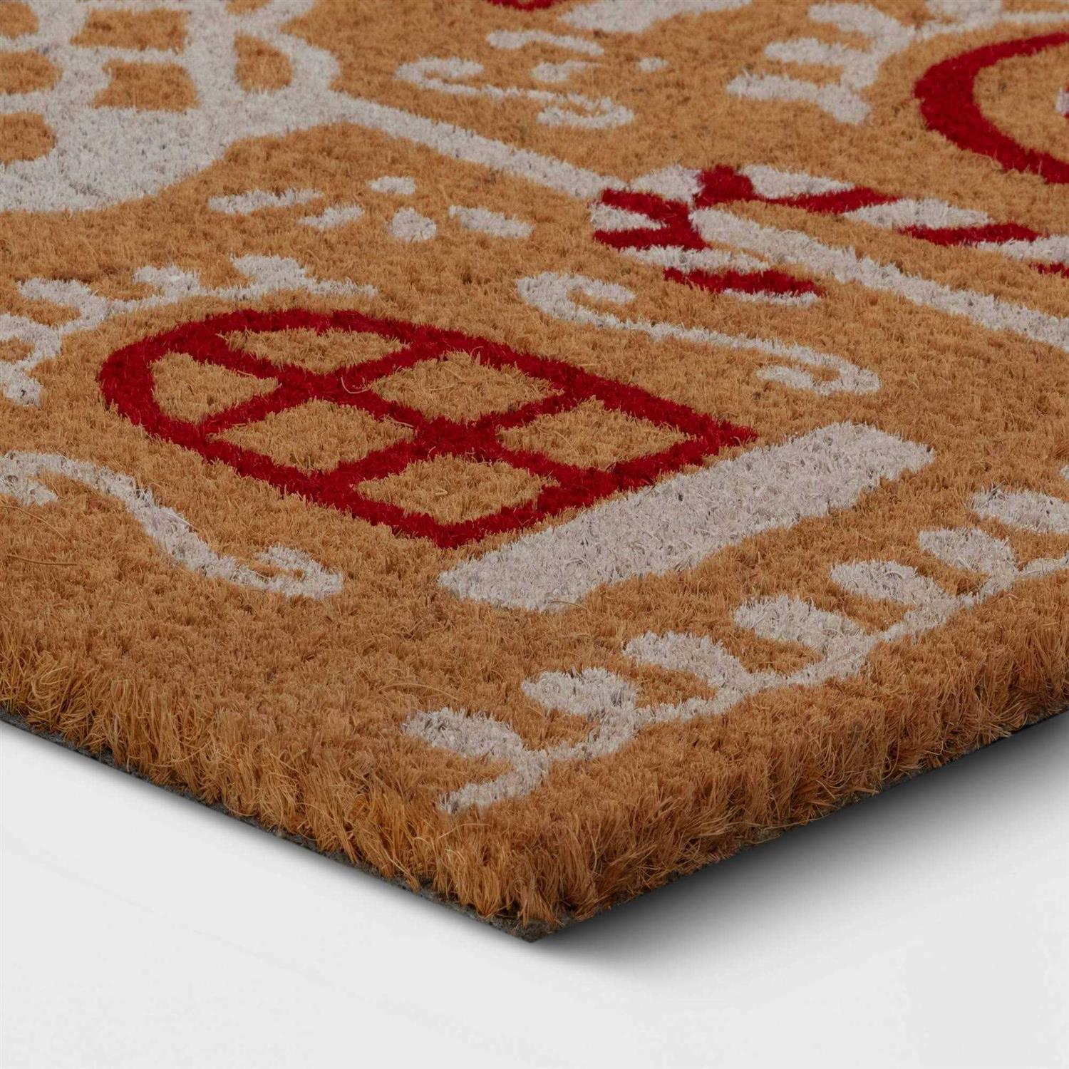 Wondershop 30×18 Gingerbread House Christmas Novelty Coir Outdoor Mat Brown