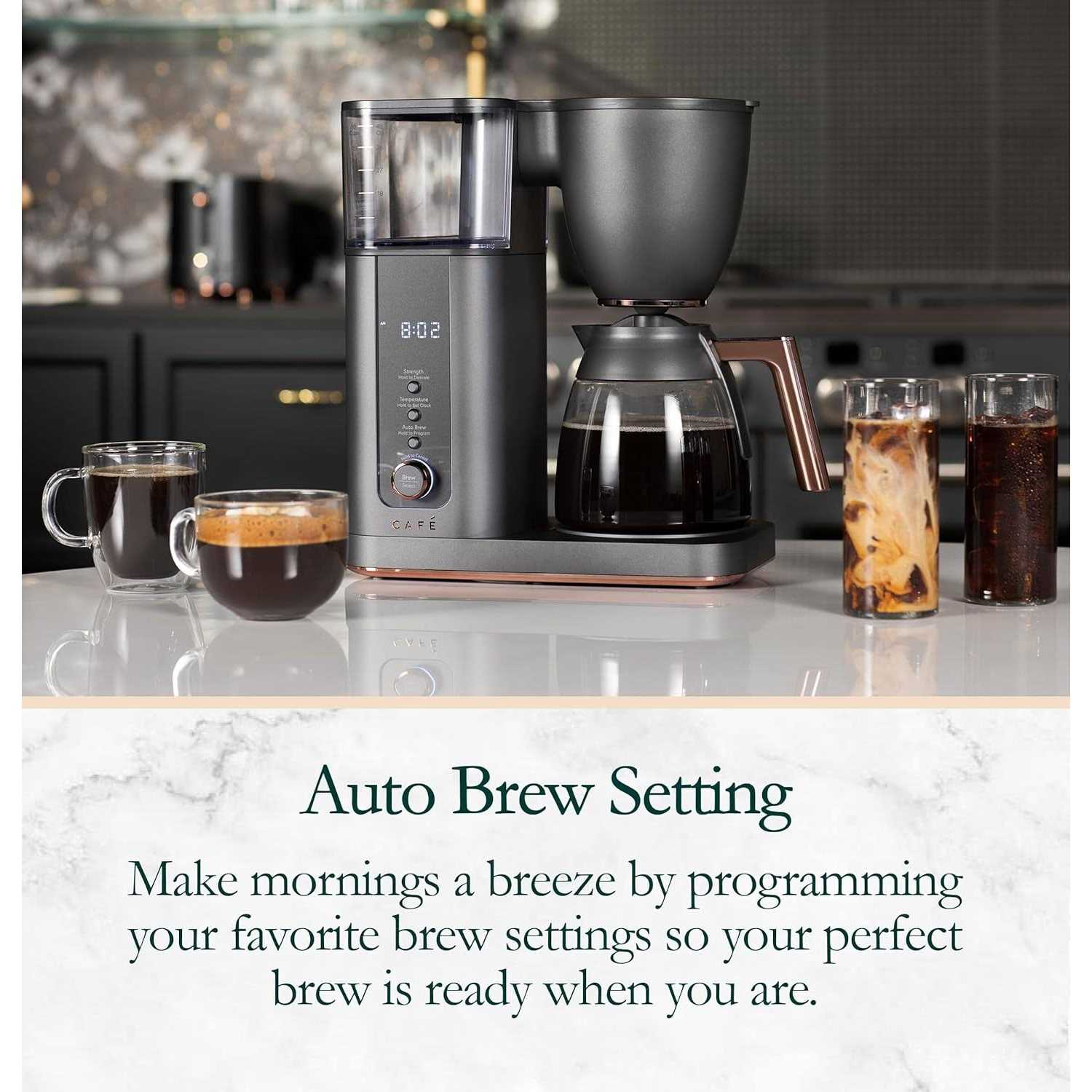 Cafe Specialty Drip Coffee Maker with Glass Carafe