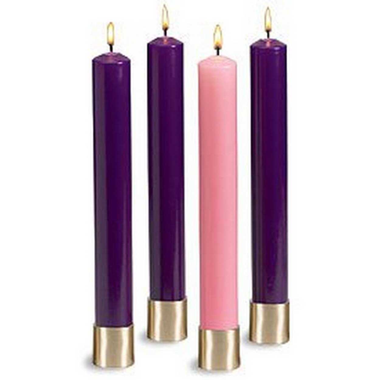 Will & Baumer 12 x 1-1/2 Polar Advent Candle Set