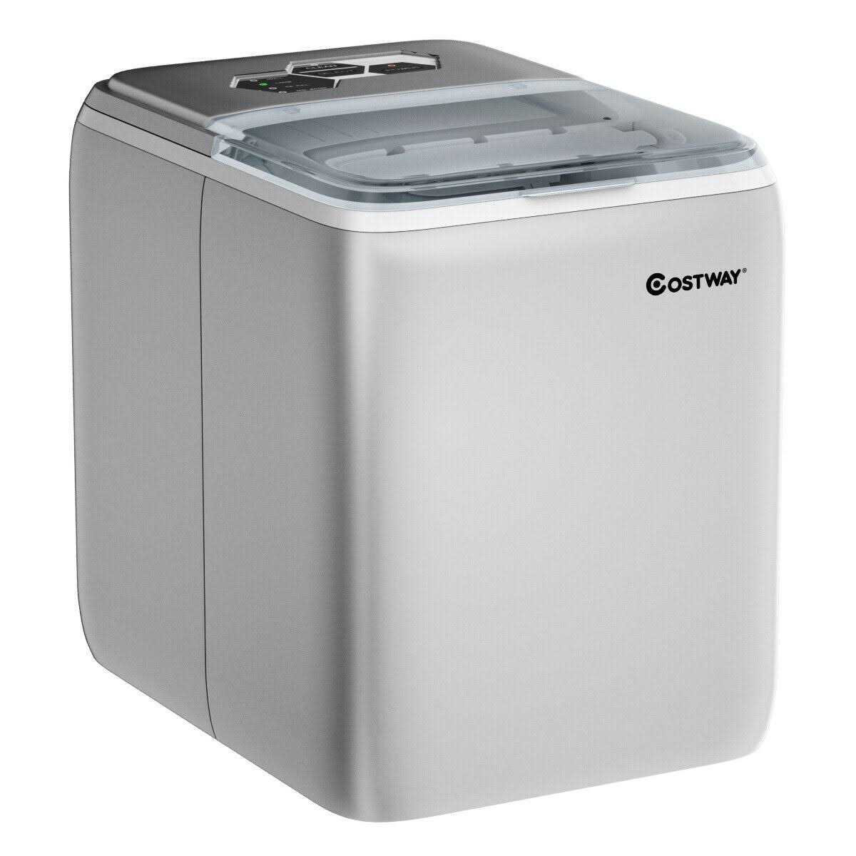 Costway Portable Countertop Ice Maker Machine 44Lbs/24H Self-Clean