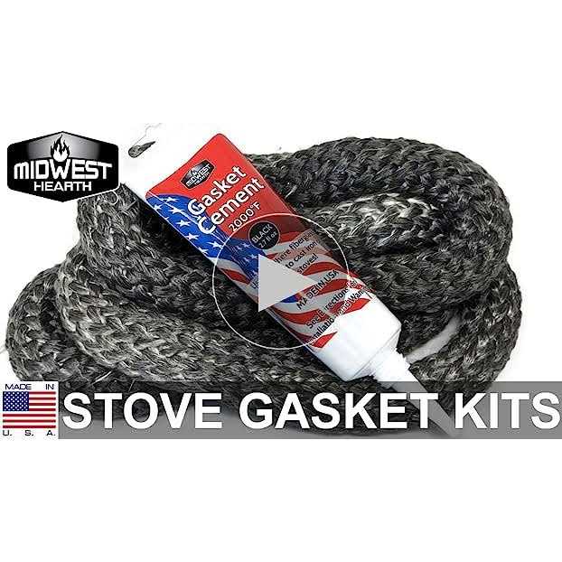 Midwest Hearth Wood Stove Replacement Gasket Kit for Woodburning Stoves